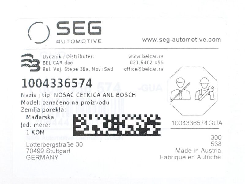 Nosac cetkica bosch seg citroen jumper 2.8hdi, ford transit 2.2
