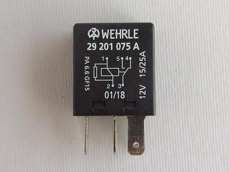 Micro relej wehrle 12v 10/20a 5 pin s otpornikom