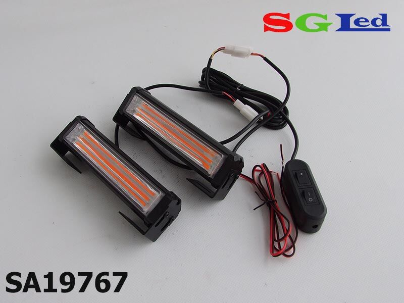 TREPTAČ LED (PAR) NARANČASTI 12-24V 8 MODOVA